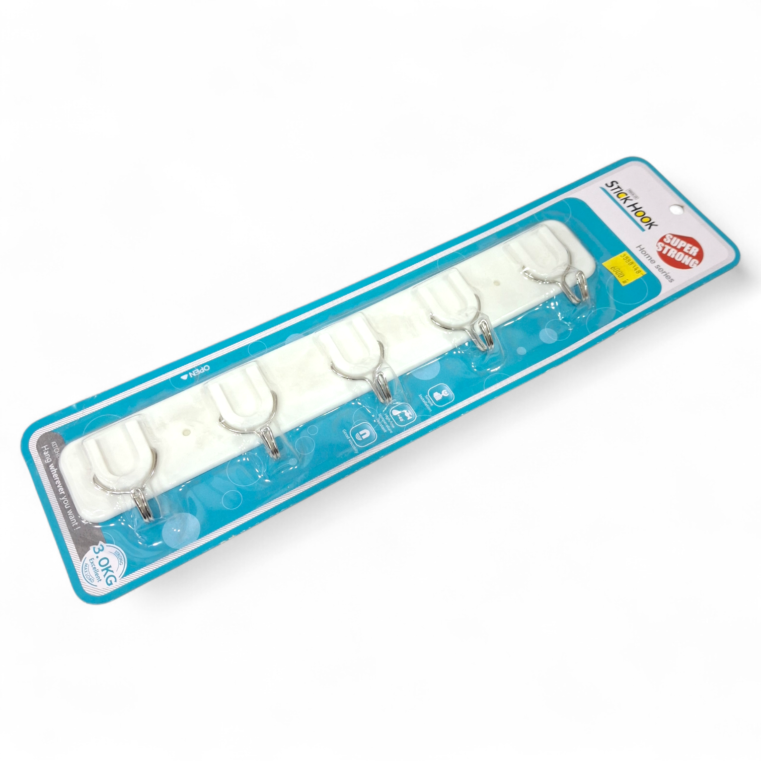 Perchero adhesivo con 5 ganchos – Stick Hook