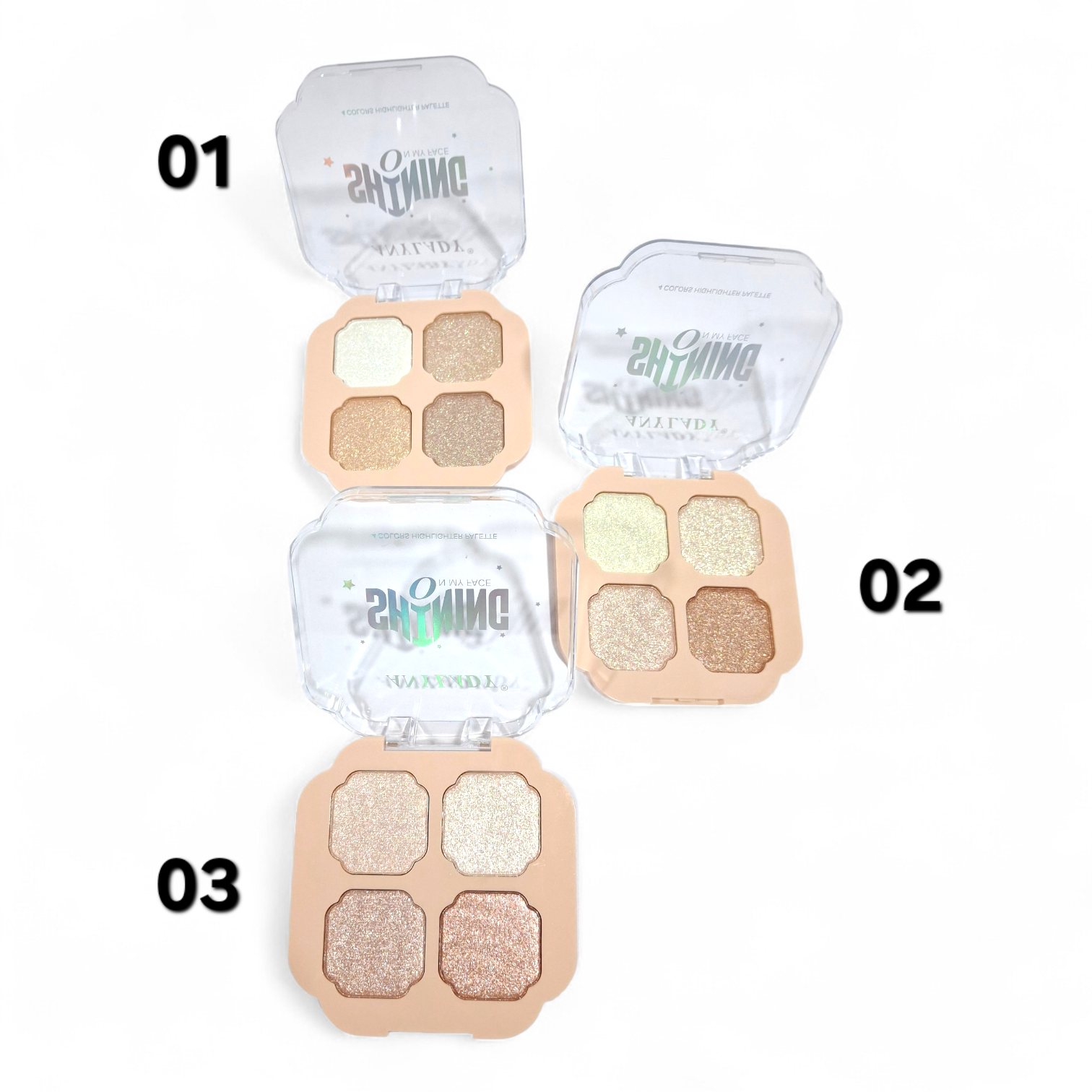 Paleta de Iluminadores Sevencool 4 Tonos - Imagen 3