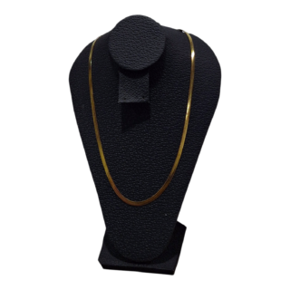 Cadena Plana Gruesa Dorada en Acero Inoxidable